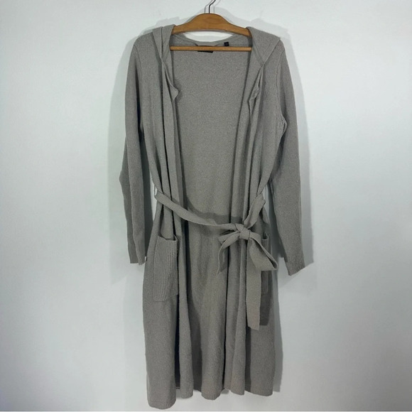 ATM Anthony Thomas Melillo Gray Long Sleeve Long Line Wool Duster Cardigan - Picture 2 of 9